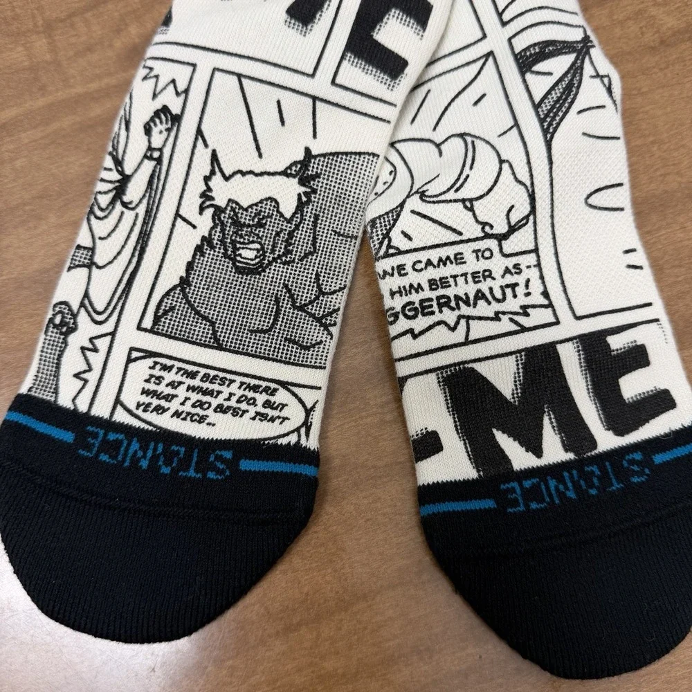Stance Marvel Good vs bad Crew Socks X-Men Comic books Sz Med black and‎ white